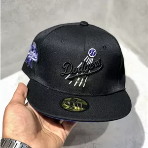 کلاه کپ برند New Era فیت بک سایز 1/8 7 طرح لس آنجلس داجرز مشکی