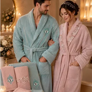 سرویس حوله ۱۰ تیکه Ventura گلدوزی شده (کالباسی سبزآبی) مخصوص عروس و داماد با الیاف نخی نرم و فوق‌جاذب و طراحی شیک و مجلسی، مناسب هدیه و مراسم عروسی، اصل و اورجینال با گارانتی معتبر و ضمانت اصالت - موجودی بسیار محدود و ویژه
