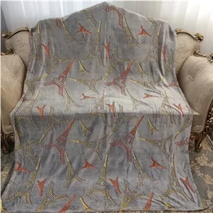 پتو شب نمایی یک نفره طرح برج ایفل 200 در 160