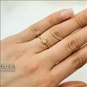 انگشتر طلا طرح جواهر قلبی