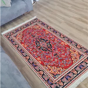 فرشینه شاد و رنگی طرح فرش ایرانی، مناسب دکوراسیون کلاسیک و سنتی