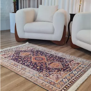 فرشینه لایت طرح گلیم کلاسیک، زمینه تیره | ایده آل برای دکوراسیون بوهو و مدرن