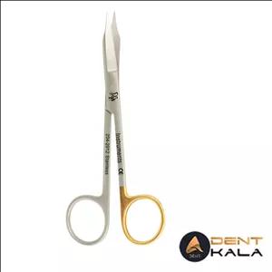 قیچی جراحی سر صاف دنده ای دسته طلایی دنا پویا کد 2012