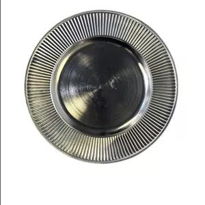 زیر بشقابی فایبرگلاس با روکش نقره‌ای براق – طرح خورشیدی