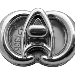 قفل کیف پیچکی طرح A رنگ نیکل