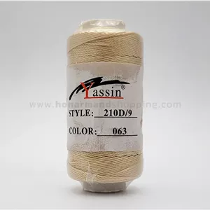 قرقره نخ ابریشم YASSIN رنگ کرم استخوانی (وارداتی) کد 063