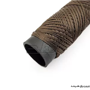 قرقره نخ ابریشم رنگ قهوه‌ای سوخته (50 متری)