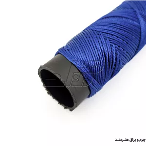 قرقره نخ ابریشم رنگ آبی کاربنی (50 متری)