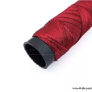 قرقره نخ ابریشم رنگ زرشکی (50 متری)