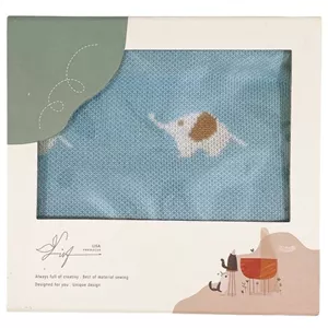 پتو بافت کلاهدار نوزادی لیزا Lisa طرح فیل