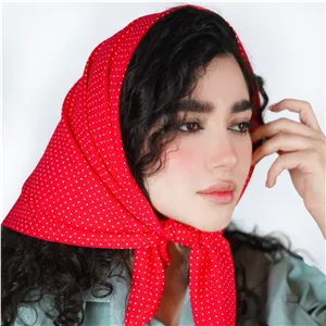 مینی اسکارف نخی خال خالی - شناسه 251002