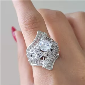 انگشتر زنانه، مدل نگینی خاص، تک داش💍