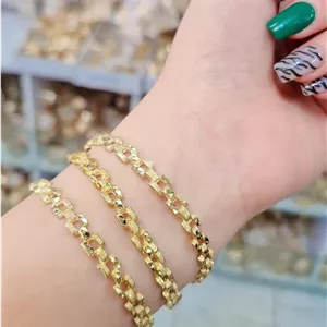 النگو رولکس طلا روس زنانه طرح زنجیری لوکس اصل طلا روس براق و خاص