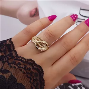 انگشتر زنانه طلاروس چندلایه بیضی اقتصادی| ۱۷۰۵