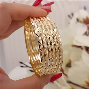 النگو طلا روس زنانه،پک ۶ تایی ،رنگ تضمینی تا ۵ سال💍