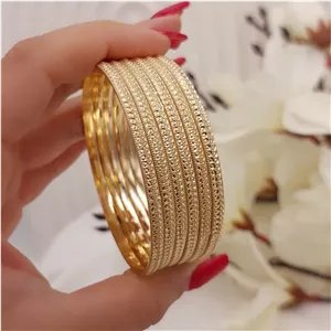 النگو طلا روس زنانه،پهنا ۳ میلی،پک ۶ عددی ۵سال ضمانت رنگ💍