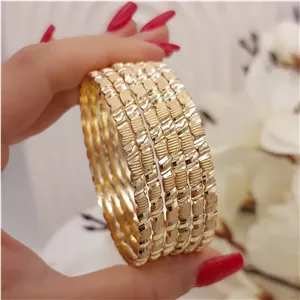 النگو زنانه،طرح طلا،پک شش تایی،دو مدل جذاب و شیک،اصل طلا روس💍