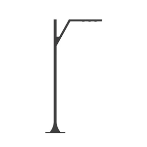 چراغ خیابانی پایه 200CM مدل آوید یکطرفه تک LED شفق