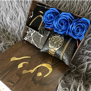 (ارسال رایگان) هدیه لاکچری مردانه کادو تولد ساعت رولکس و ست کارتیر جذاب ۲