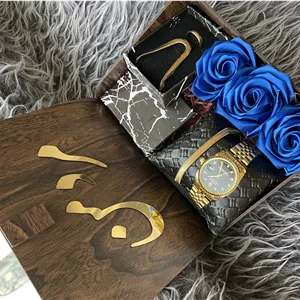 (ارسال رایگان) هدیه لاکچری مردانه کادو تولد ساعت رولکس و ست ماری طلایی جذاب ۶