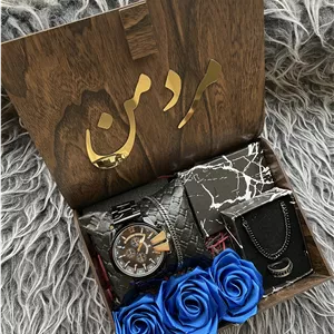 (ارسال رایگان) هدیه لاکچری مردانه کادو تولد ساعت دیزل مشکی  و ست کارتیر مشکی استیل ۱۸