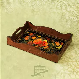 سینی چوبی (طرح R.G2.32) - پذیرایی لاکچری ، ضد آب ،سنتی ، تنقلات ، سرو ، رزین