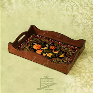 سینی چوبی (طرح R.G4.32) - پذیرایی لاکچری ، ضد آب ،سنتی ، تنقلات ، سرو ، رزین
