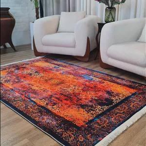 فرشینه سنتی فرشینه آفتاب کدU125مخمل شانل ترک استپدار