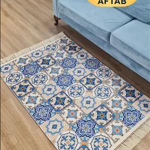 فرشینه سنتی فرشینه آفتاب کدU258مخمل شانل ترک استپدار