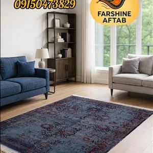 فرشینه سنتی فرشینه آفتاب کد M203مخمل شانل ترک استپدار