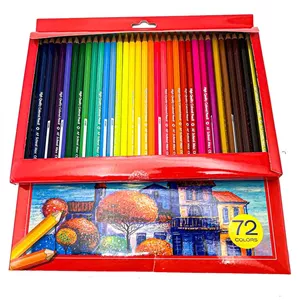 مداد رنگی ۷۲ رنگ مقوایی اسکول مکس
