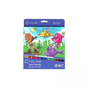 مداد رنگی ۲۴ رنگ مقوایی سی کلاس