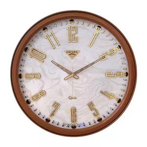 ساعت دیواری پرادا 6090 - 63 سانتی صفحه کاغذ دیواری ترک