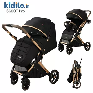 کالسکه کیدیلو 6600F pro بدنه طلاییکاور سرما - مشکی