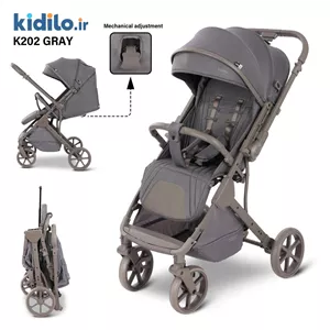 کالسکه چمدانی کیدیلو Kidilo 202 - رنگ طوسی