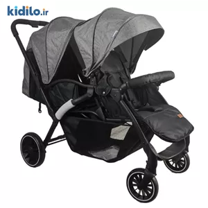کالسکه دوقلو پشت سر هم کیدیلو Lb200 - طوسی
