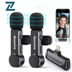 میکروفون یقه ای دو عددی بی سیم برند Newmine مدل MC88/سازگاری با اپل