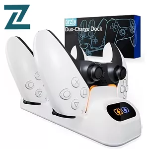 ایستگاه شارژ دوگانه کنترلر PS5 Orzly – شارژ سریع و ایمن DualSense