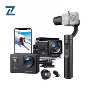 دوربین اکشن 4K ورزشی WOLFANG GA100 با گیمبال و لرزشگیر سه‌محوره YI Action Gimbal
