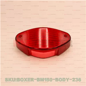 طلق(شیشه) چراغ عقب فابریک موتور باکسر مناسب BM150cc