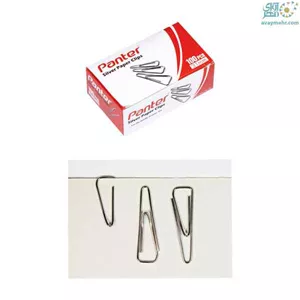 گیره کاغذ سه گوش نقره ای 31mm PC102 پنتر (100 عددی)