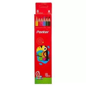 مداد 6 رنگ بدنه مقوایی PCP103-6 پنتر تکی