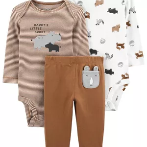 دوبادی شلوار کارترز طرح خرس قهوه ایی ...................... 19189