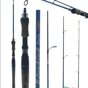 چوب ماهیگیری فول کربن دو تکه BLUE BIRD SPIN 180