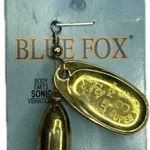 لانسه پلاک پروانه ماهیگیری پروانه blue fox رنگ طلایی سایز 3