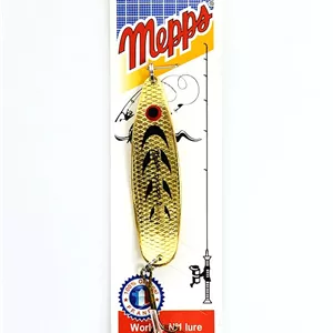 طعمه ماهیگیری قاشقک طلایی خط مشکی mepps سایز 2 وزن 18 گرم