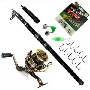 ست چوب فایر فاکس اصلی FIRE FOX 360 و چرخ AOQIUSITE MHB 6000 ماهیگیری بهمراه لوازم جانبی