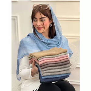 شال نخ ابریشم میله ای کد 3868/B