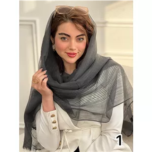 شال مجلسی ابریشم نخ راه راه کد 3911