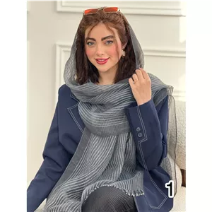 شال ابریشم نخ راه راه کد 3953
